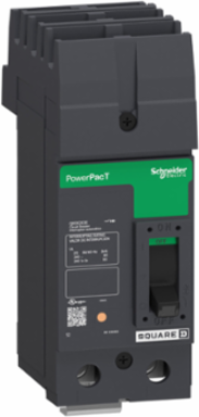 Circuit breaker, PowerPacT Q, 200A, 2 pole, 240VAC, 25kA, I-Line, thermal magnetic, 80%, BA