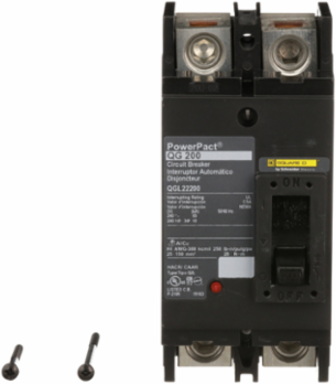 PowerPact Q Circuit Breaker, 200A, 2-Pole, 240V AC, 65kA, Thermal-Magnetic