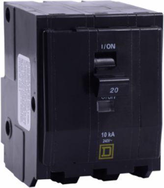 Mini Circuit Breaker 25A 3 Pole 120/240VAC 65kA Plug-In