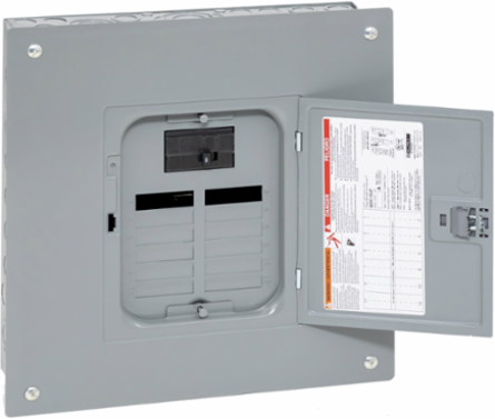 QO Load Center, 1 Phase, 12 Spaces, 24 Circuits, 100A Main Breaker, NEMA 1