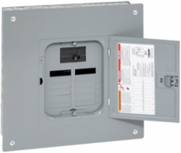 QO Load Center, 1 Phase, 12 Spaces, 24 Circuits, 100A Main Breaker, NEMA 1