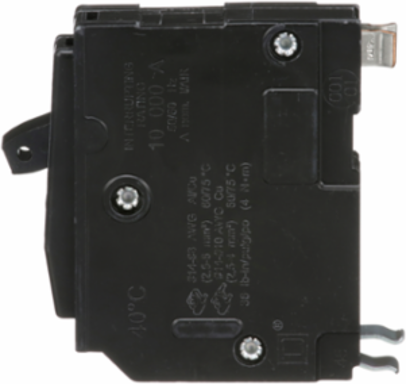 QO Miniature Circuit Breaker 15A 1 Pole Plug-In Mount 10kA