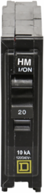 Mini Circuit Breaker 20A, 1 Pole, 120/240V AC, 10kA, Plug-in Mount