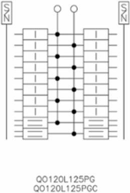 QO Load Center, 1 Phase, 20 Spaces, 24 Circuits, 125A Main Lugs, NEMA 1