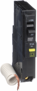Miniature Circuit Breaker 20A 1 Pole 120V AC 22kA Ground Fault Class A