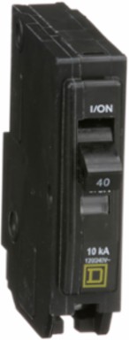Mini Circuit Breaker 40A 1 Pole 120/240VAC 10kA Plug-In Mount