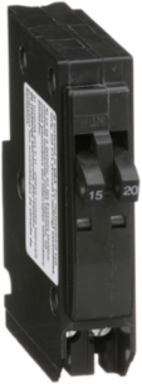 QO Tandem Mini Circuit Breaker 1 Pole at 15A & 1 Pole at 20A, 10kA, 120/240VAC