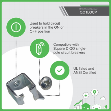 Loadcentre Clamp for QO & QOU Breakers, Mercury Free, Green Premium