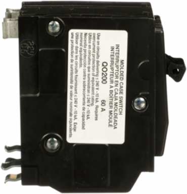Mini Circuit Switch 60A 2 Pole 240V AC 10kA Plug-in Mount