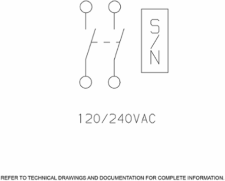 Enclosed Molded Case Switch, 100A, 2 Pole, 240VAC, 10kA, NEMA 1