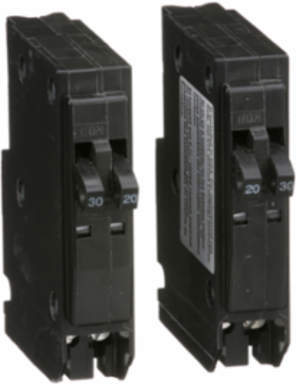 QO Tandem Mini Circuit Breaker, 2 x 20A & 2 x 30A, 10kA, 120/240V AC