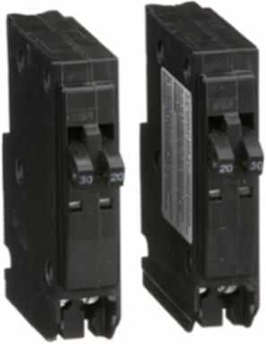 QO Tandem Mini Circuit Breaker, 2 x 20A & 2 x 30A, 10kA, 120/240V AC