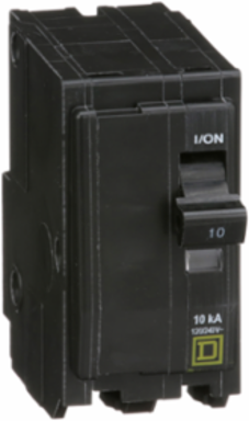 Miniature Circuit Breaker, 10A, 2 Pole, 120/240VAC, 10kA Breaking Capacity