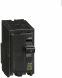 Miniature Circuit Breaker, 10A, 2 Pole, 120/240VAC, 10kA Breaking Capacity