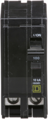 Mini Circuit Breaker 100A 2 Pole 120/240VAC 10kA Plug-in Mount