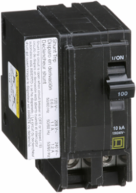 Miniature Circuit Breaker 100A 2 Pole 120/240V AC Plug-in Mount 10kA