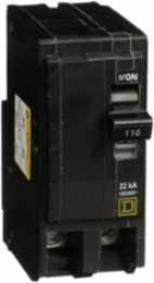 Mini Circuit Breaker, 110A, 2 Pole, 120/240VAC, 22kA Breaking Capacity