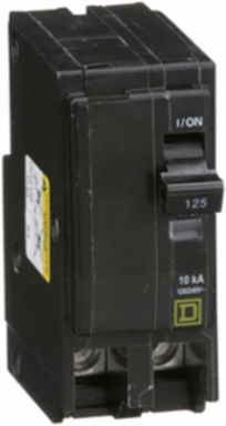 Mini Circuit Breaker 125A 2 Pole 120/240VAC 10kA Plug-In Mount