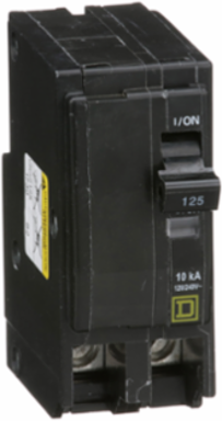 Mini Circuit Breaker 125A 2 Pole 120/240VAC 10kA Plug-In Mount