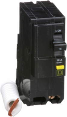 Mini Circuit Breaker 15A 2P 120/240V AC 10kA Ground Fault A Plug-in