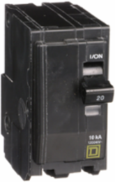 Mini Circuit Breaker 20A 2-Pole 120/240VAC 10kA Plug-in Mount