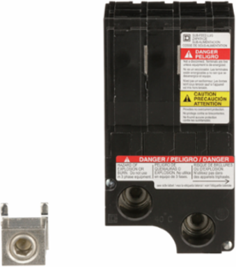 Miniature Circuit Breaker Lug Kit, 225A, 2 Pole, 4 Spaces