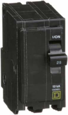 Mini Circuit Breaker 25A 2 Pole 120/240V AC 10kA Plug-in Mount