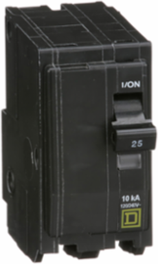 Mini Circuit Breaker 25A 2 Pole 120/240V AC 10kA Plug-in Mount