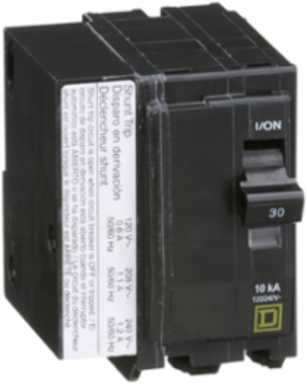Miniature Circuit Breaker 30A 2 Pole 120/240VAC 10kA Plug-In Mount
