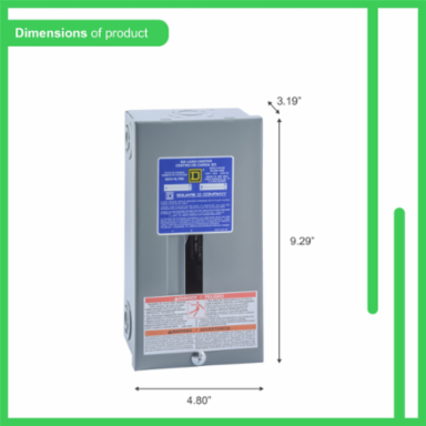 QO Load Center 240V 70A 1 Phase 2 Spaces 4 Circuits NEMA 1