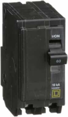Mini Circuit Breaker 60A 2 Pole 120/240V AC 10kA Plug-In Mount