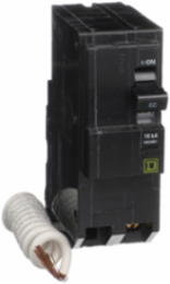 Mini Circuit Breaker, 60A, 2 Pole, 120/240V AC, 10kA, Ground Fault B 30mA