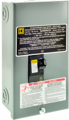 Enclosed Molded Case Switch 60A 240VAC NEMA 1