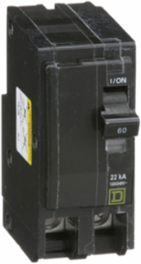 Miniature Circuit Breaker 60A 2-Pole 120/240VAC 22kA Plug-in Mount