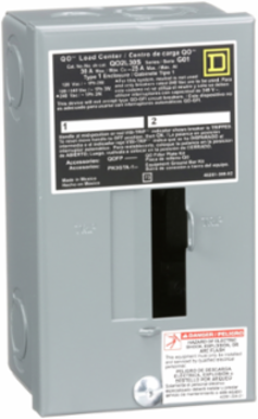 QO Load Centre 240V 30A 1 Phase 2 Spaces NEMA 1 Enclosure