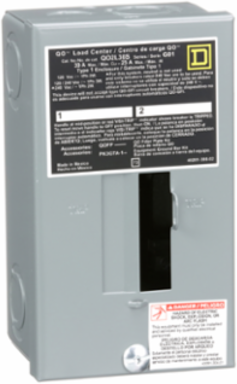 QO Load Centre 240V 30A 1 Phase 2 Spaces NEMA 1 Enclosure