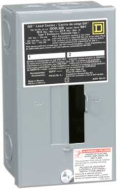 QO Load Centre 240V 30A 1 Phase 2 Spaces NEMA 1 Enclosure