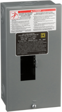 QO Load Center, 1 Phase, 2 Spaces, 2 Circuits, 70A, NEMA 1