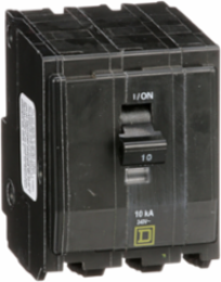 Mini Circuit Breaker 10A 3-Pole 120/240VAC 10kA Plug-in Mount