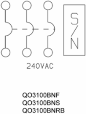 QO Circuit Breaker Loadcentre 100A, 3 Phase, Surface Cover, 4.12 Inch Depth