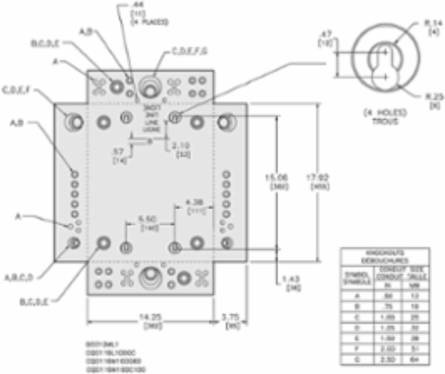 Load Center 3 Phase 12 Spaces 24 Circuits 100A NEMA 1 CSA UL