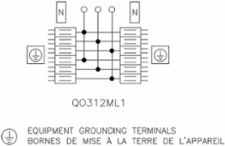 Load Center 3 Phase 12 Spaces 24 Circuits 100A NEMA 1 CSA UL