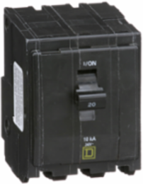 Mini Circuit Breaker 20A 3-Pole 120/240VAC 10kA Plug-in Mount
