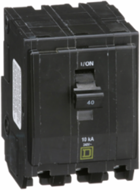 Mini Circuit Breaker, 40A, 3 Pole, 120/240VAC, 10kA Breaking Capacity
