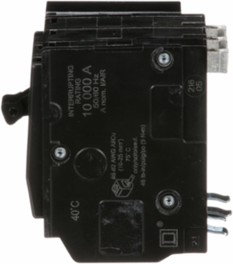 Mini Circuit Breaker 40A 3 Pole 120/240VAC 10kA Plug-in Mount