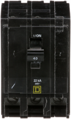 Mini Circuit Breaker 40A 3 Pole Plug-in Mount 22kA 120/240VAC