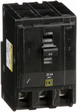 Mini Circuit Breaker 40A 3 Pole Plug-in Mount 22kA 120/240VAC