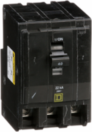 Mini Circuit Breaker 40A 3 Pole Plug-in Mount 22kA 120/240VAC