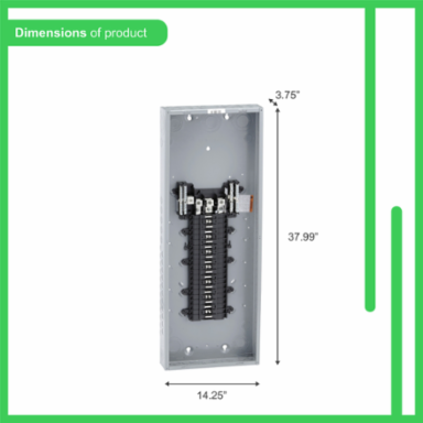 QO Load Center, 3 Phase, 42 Spaces, 42 Circuits, 225A
