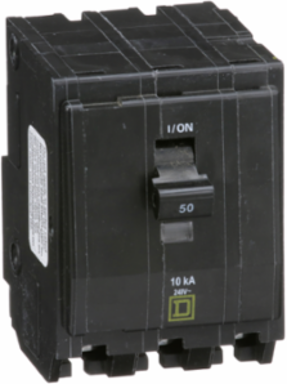Miniature Circuit Breaker 50A 3-Pole 120/240VAC 10kA Plug-In Mount